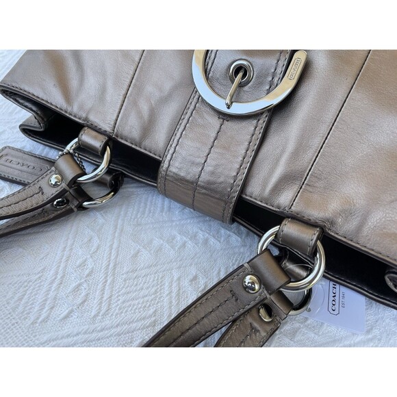 NEW! COACH soho east west tote Vintage lambskin leather shoulder bag Gold F18751 - Picture 3 of 16